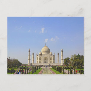 Taj Mahal, a mausoleum located in Agra, India, Postcard