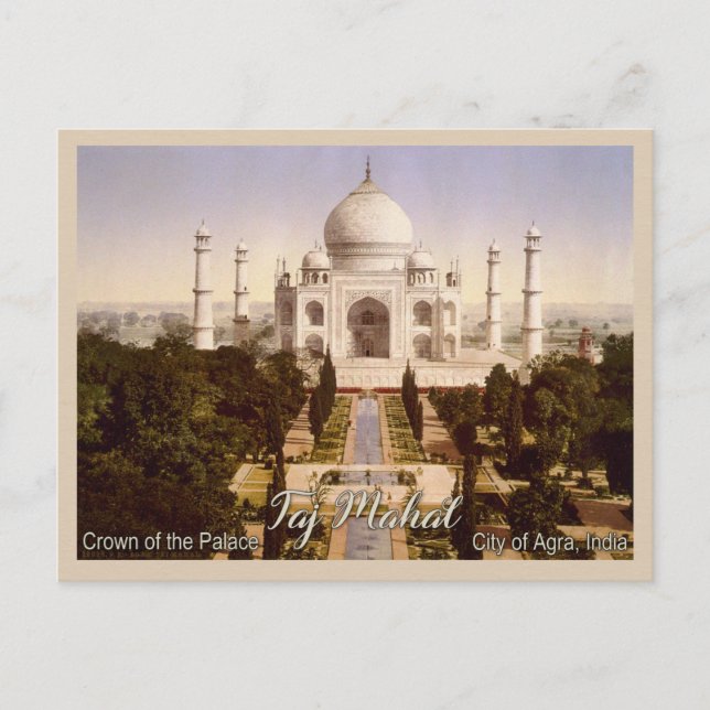 Taj Mahal Agra India Postcard (Front)