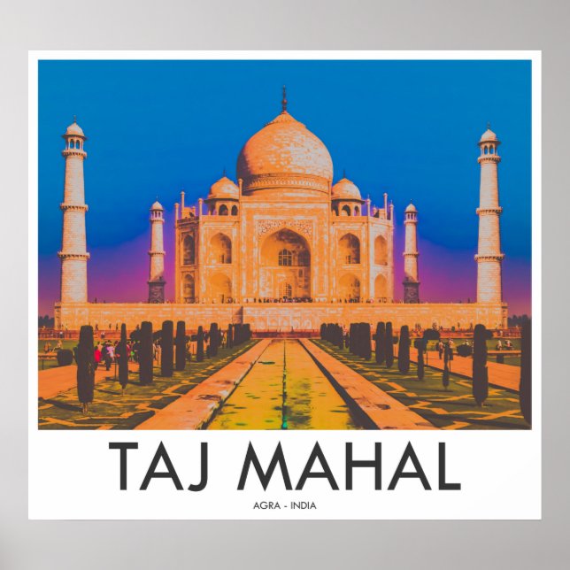 Taj Mahal, Agra, India Poster (Front)