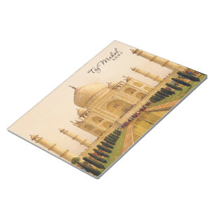 Taj Mahal Agra India Watercolor Travel Notepad