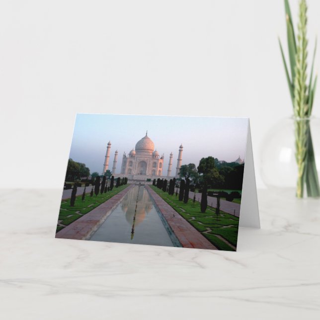 Taj Mahal at daybreak Card (Front)