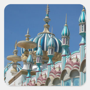 Taj Mahal Atlantic City Building Facade Square Sticker