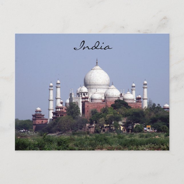 taj mahal distant postcard (Front)