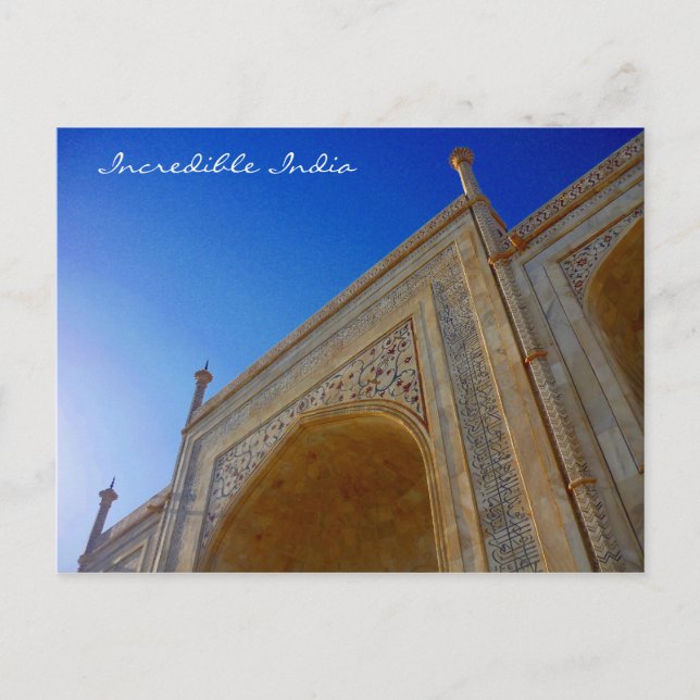 taj mahal face postcard (Front)