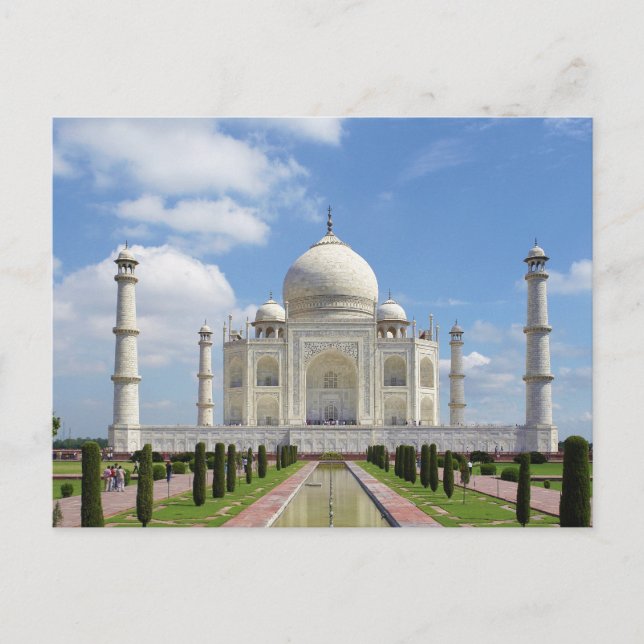 Taj Mahal in Agra India 7 Wonders of the World Postcard (Front)