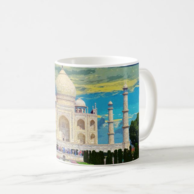 Taj Mahal India Beautiful Architecture #2 Coffee Mug (Front Right)