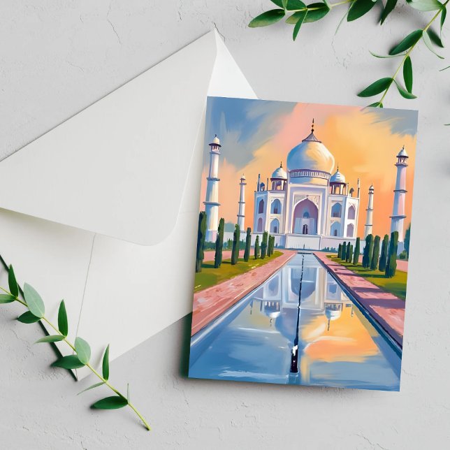 Taj Mahal India Carte de peinture de voyage (Créateur téléchargé)