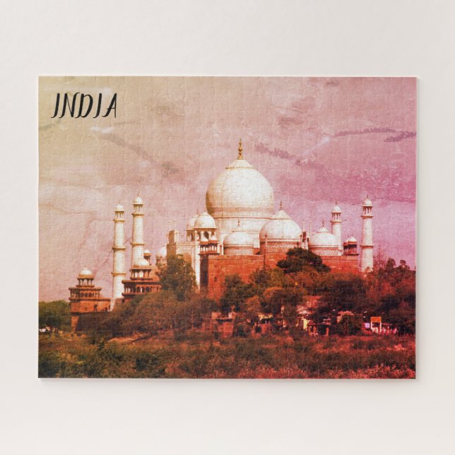 taj mahal india marble jigsaw puzzle (Horizontal)