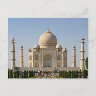 taj mahal india postcard