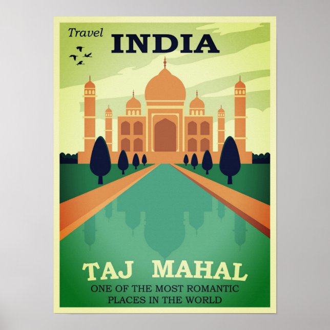 Taj Mahal India Poster (Front)