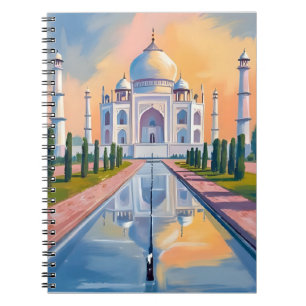 Taj Mahal India Travel Painting Notebook