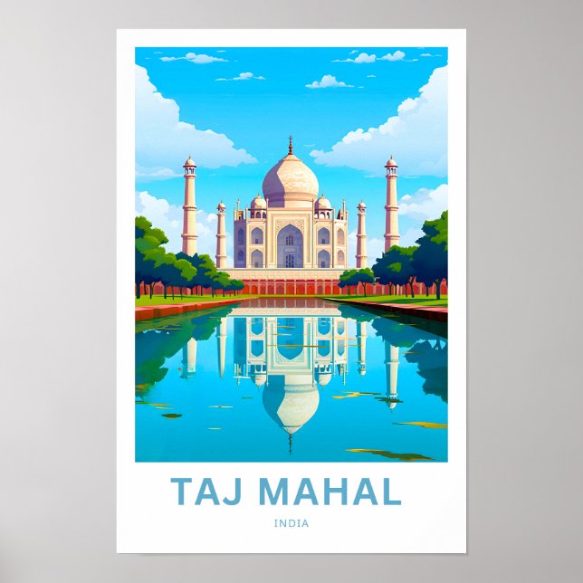 Taj Mahal India Travel Print (Front)