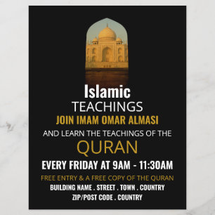 Taj Mahal, Islamic Teaching Advertising Flyer