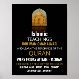 Taj Mahal, Islamic Teaching Advertising Poster