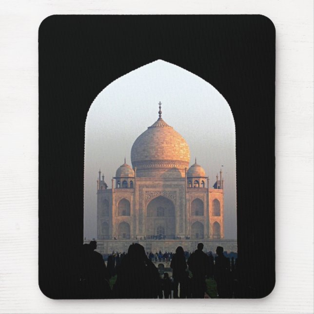Taj Mahal Light of Dawn India Architecture Photo Mouse Pad (Front)