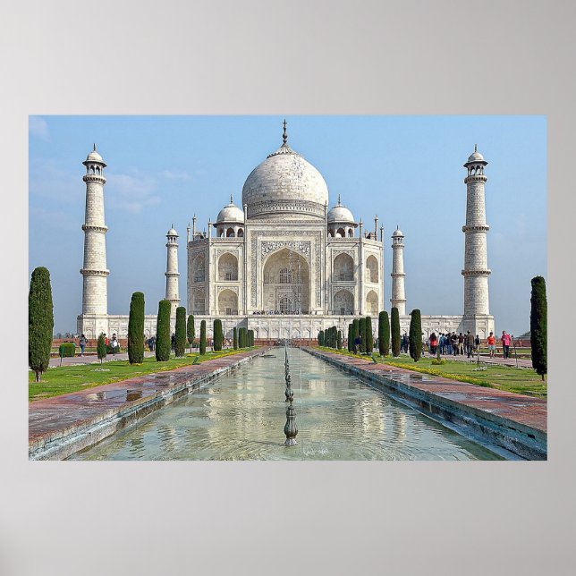 taj mahal Mausoleum India Poster (Front)