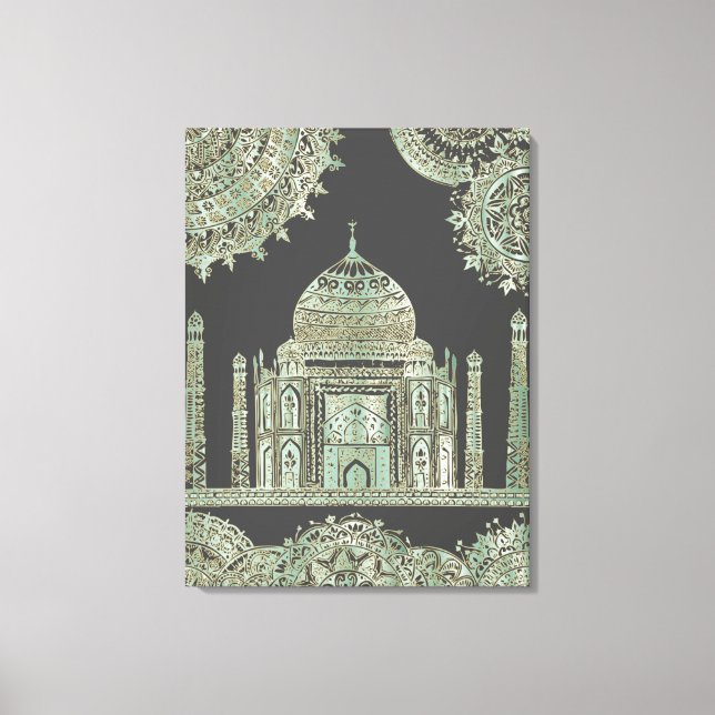 Taj Mahal - Oriental Bohemian Style Canvas Print (Front)