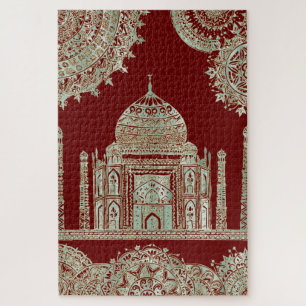 Taj Mahal - Oriental Bohemian Style Jigsaw Puzzle