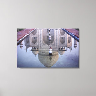 Taj Mahal reflection, Agra, Uttar Pradesh, Canvas Print