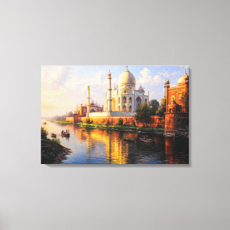 Taj Mahal Reflection Canvas Print