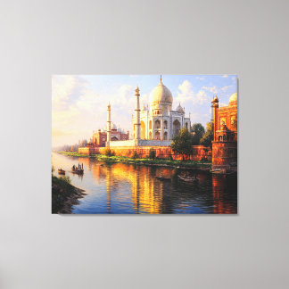 Taj Mahal Reflection Canvas Print