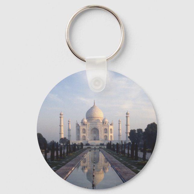 Taj Mahal Reflection in Agra, Uttar Pradesh, India Keychain (Front)