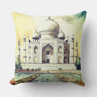 Taj Mahal Throw Pillow