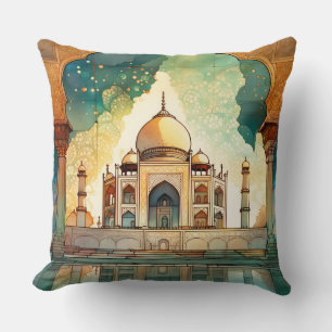 Taj Mahal Throw Pillow