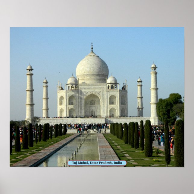 Taj Mahal, Uttar Pradesh, India Poster (Front)