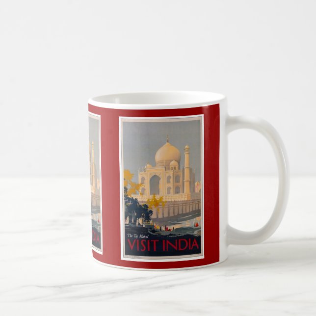 Taj Mahal - Visit India Poster Mug (Right)