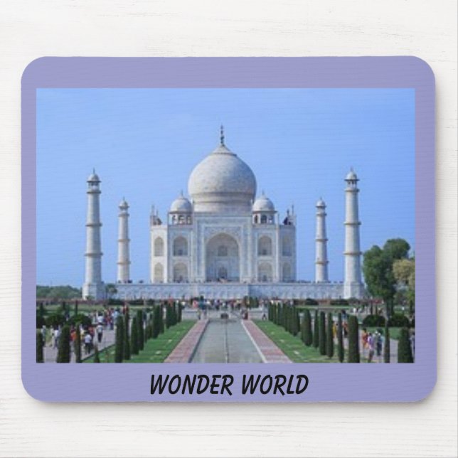 taj mahal, WONDER WORLD Mouse Pad (Front)