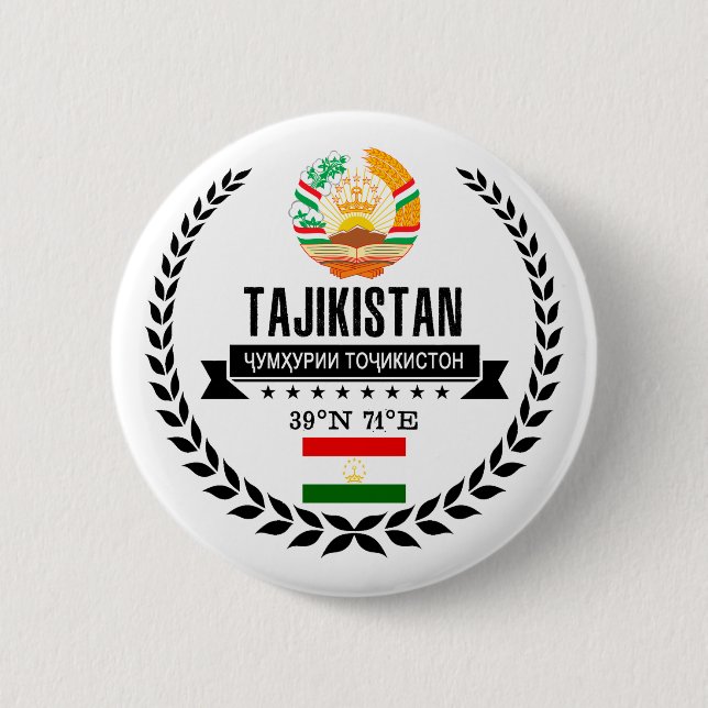 Tajikistan 2 Inch Round Button (Front)