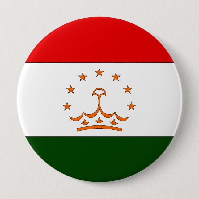 Tajikistan 4 Inch Round Button (Front)