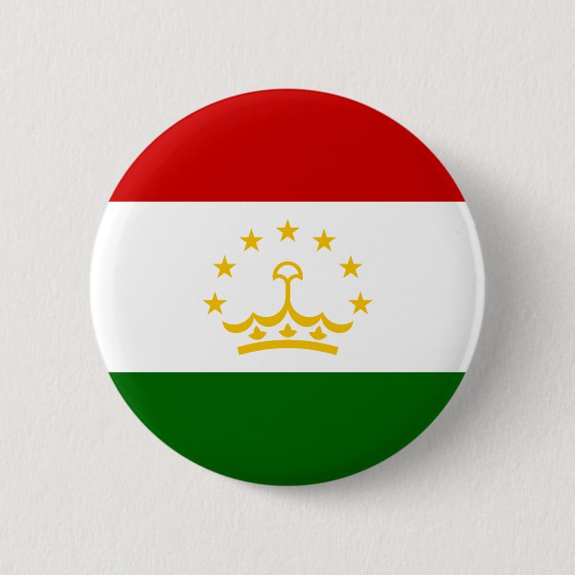 Tajikistan Flag 2 Inch Round Button (Front)