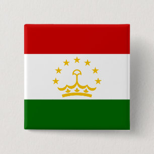 Tajikistan Flag 2 Inch Square Button