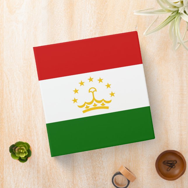 Tajikistan flag binder (In Situ)