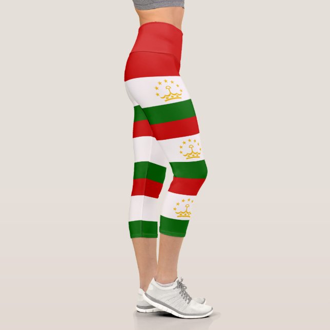 Tajikistan Flag Capri Leggings (Right)