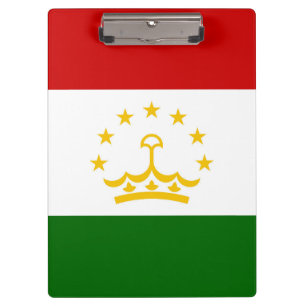 Tajikistan flag clipboard