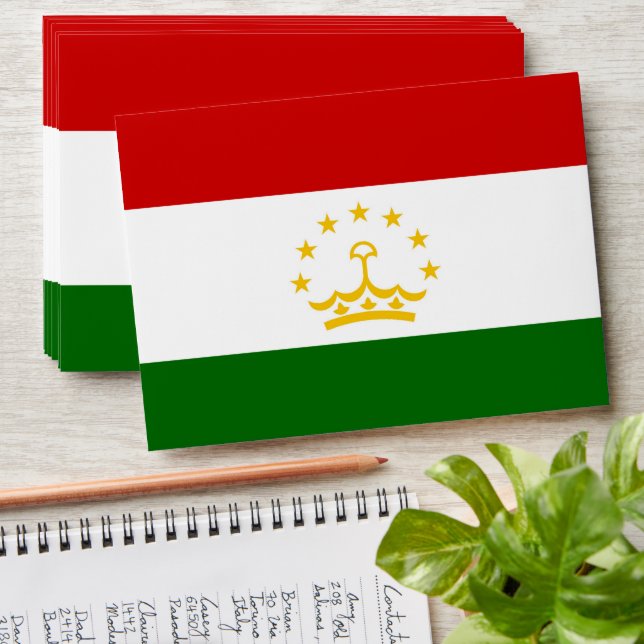Tajikistan flag envelope (Stacked)