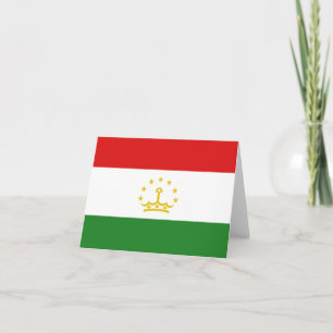 Tajikistan Flag Notecard