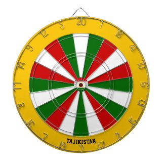 Tajikistan Flag Patriot's Bullseye Dartboard