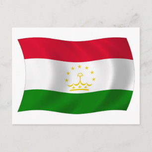 Tajikistan Flag Postcard