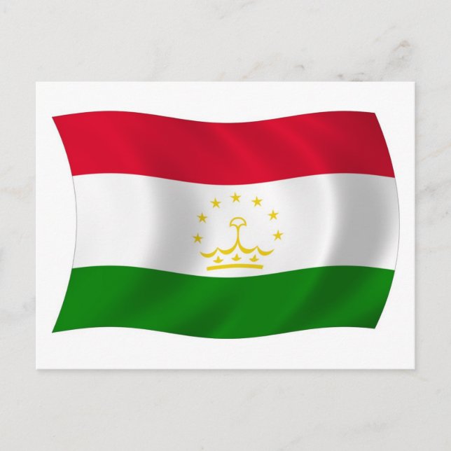 Tajikistan Flag Postcard (Front)