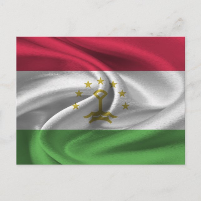 Tajikistan Flag Postcard (Front)