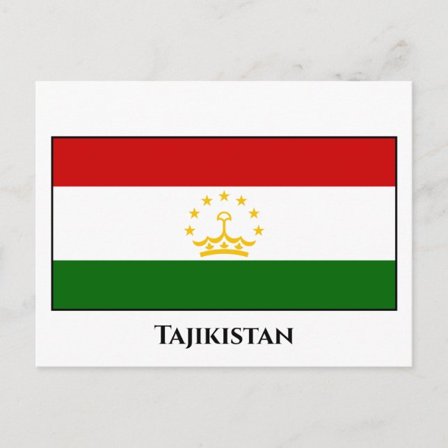 Tajikistan Flag Postcard (Front)