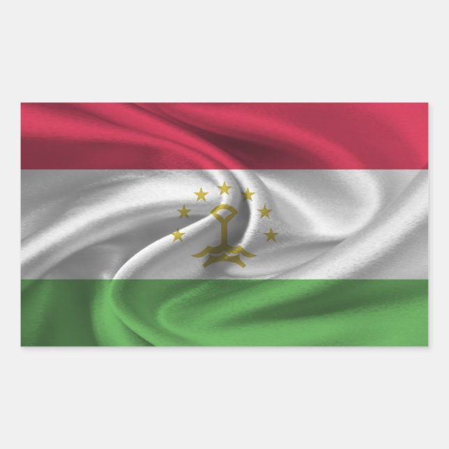 Tajikistan Flag Sticker (Front)