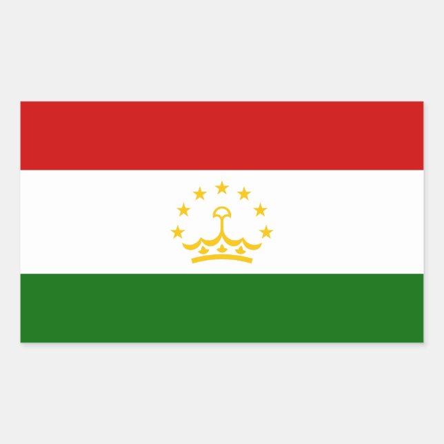Tajikistan Flag Sticker (Front)