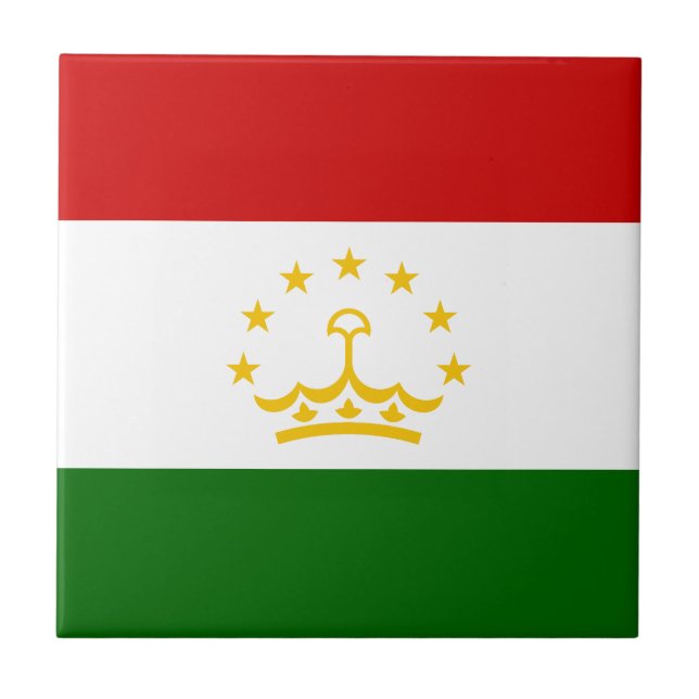 Tajikistan Flag Tile (Front)
