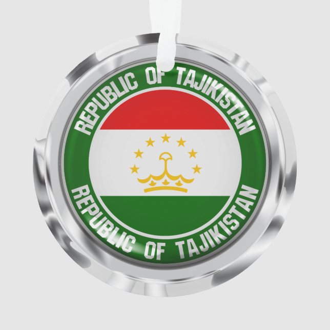 Tajikistan Round Emblem Ornament (Back)