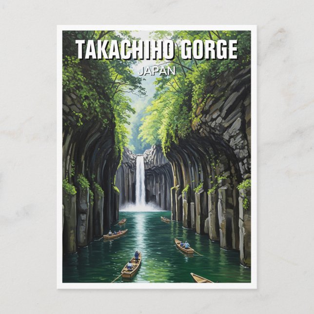 Takachiho Gorge Japan Travel Postcard (Front)